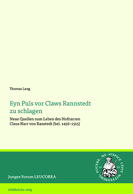 Thomas Lang: Eyn Puls vor Claws Rannstedt zu schlagen